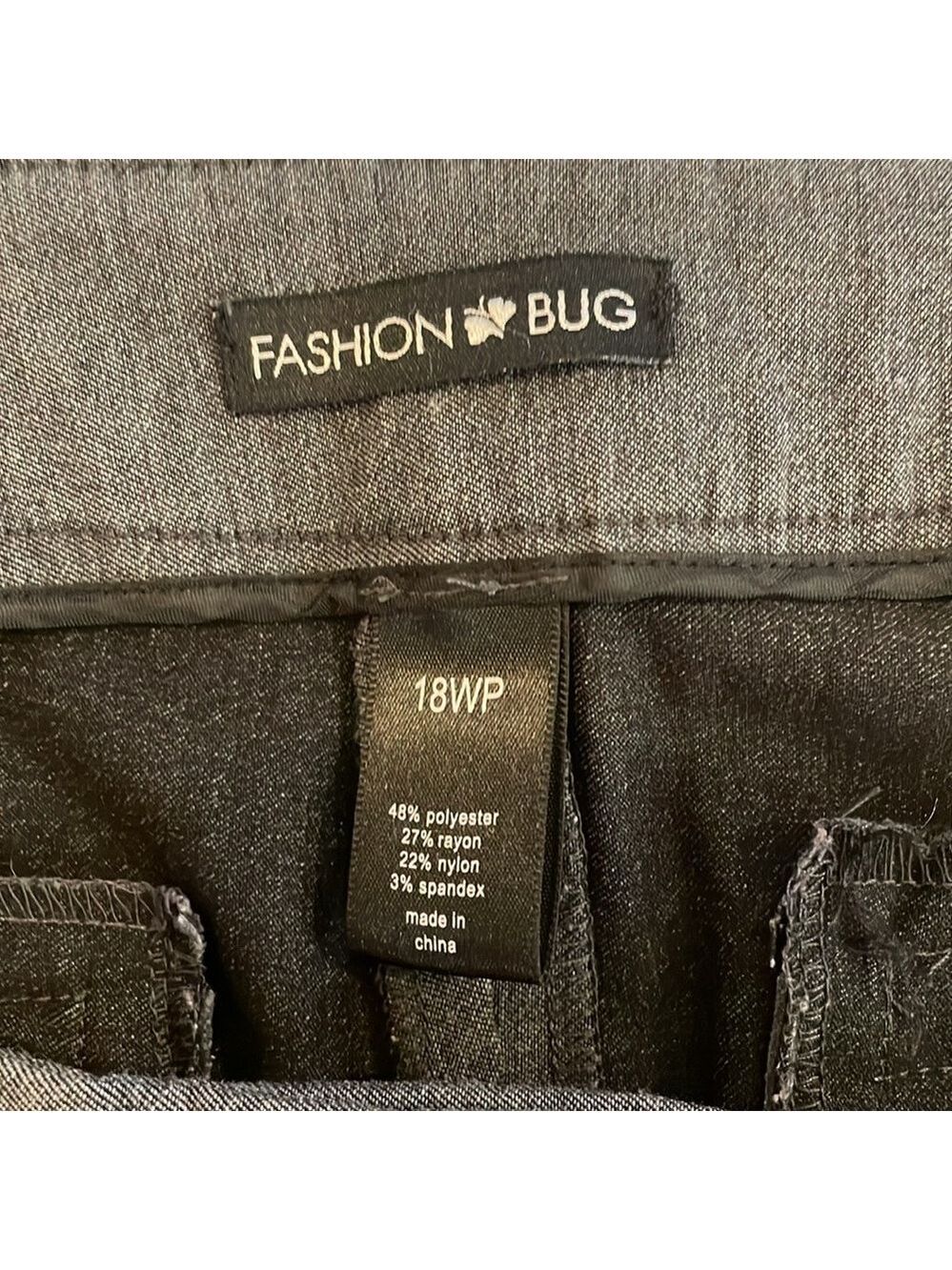 Fashion Bug, Woman’s Dress Pants, Sz 18WP, Dark Grey, boot cut - Picture 5 of 5